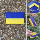Zippered pouch in patriotic Ukrainian colors
