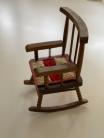 Rocking chair for doll house, wood